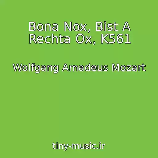 کاور آهنگ Bona Nox, Bist A Rechta Ox, K561 از Wolfgang Amadeus Mozart