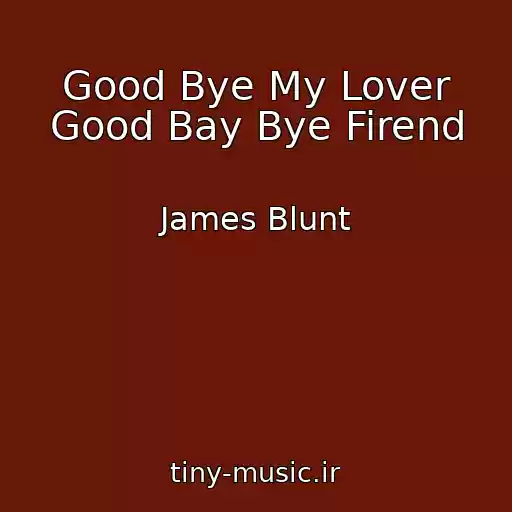 کاور آهنگ Good Bye My Lover Good Bay Bye Firend از James Blunt