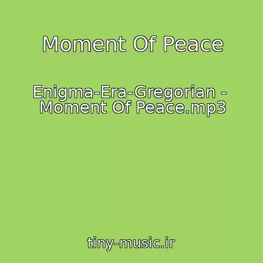 کاور آهنگ Moment Of Peace از Enigma-Era-Gregorian -  Moment Of Peace.mp3