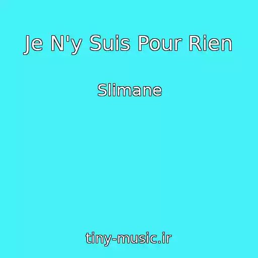 کاور آهنگ Je N'y Suis Pour Rien از Slimane