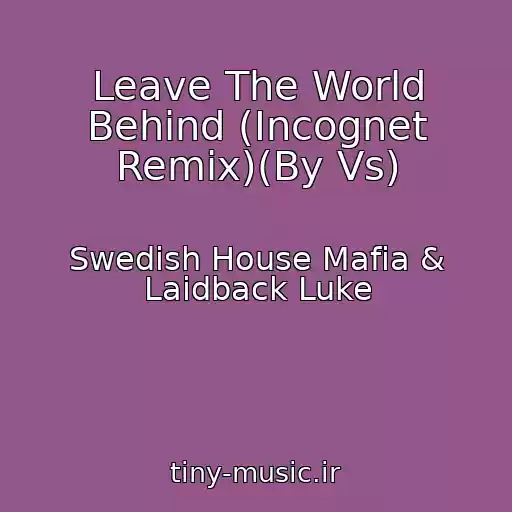 کاور آهنگ Leave The World Behind (Incognet Remix)(By Vs) از Swedish House Mafia & Laidback Luke