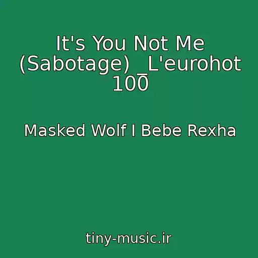 کاور آهنگ It's You Not Me (Sabotage) _L'eurohot 100 از Masked Wolf I Bebe Rexha