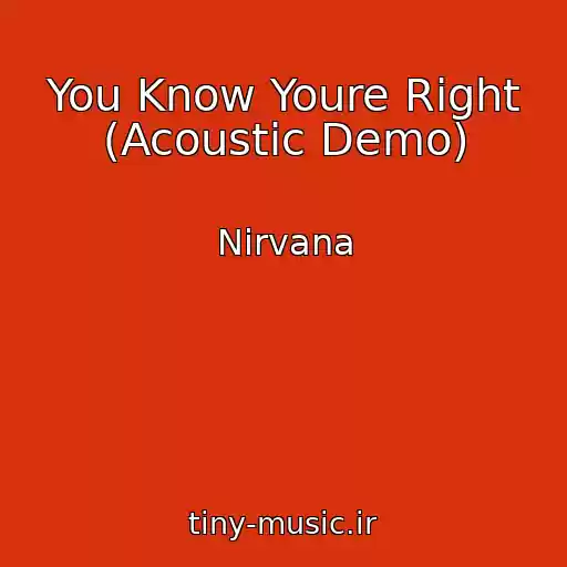 کاور آهنگ You Know Youre Right (Acoustic Demo) از Nirvana