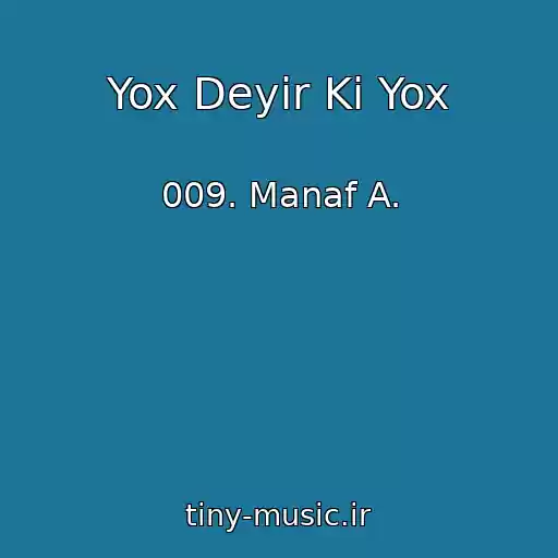 کاور آهنگ Yox Deyir Ki Yox از 009. Manaf A.