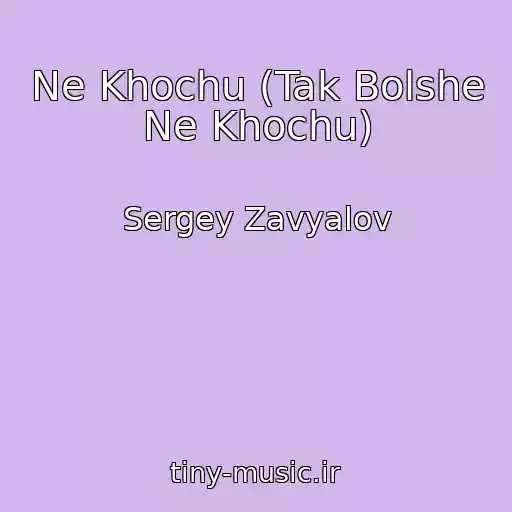کاور آهنگ Ne Khochu (Tak Bolshe Ne Khochu) از Sergey Zavyalov