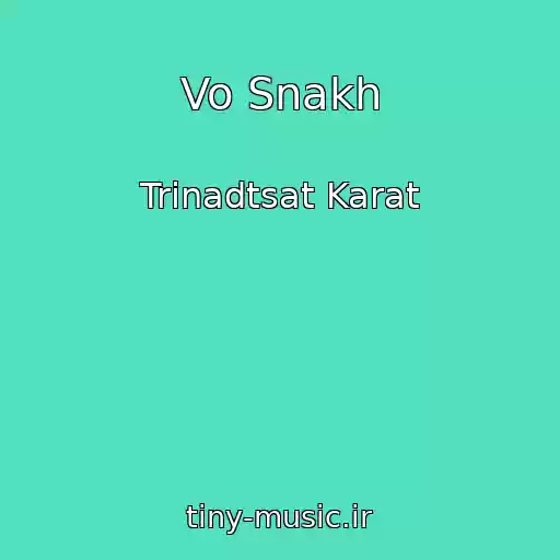 کاور آهنگ Vo Snakh از Trinadtsat Karat