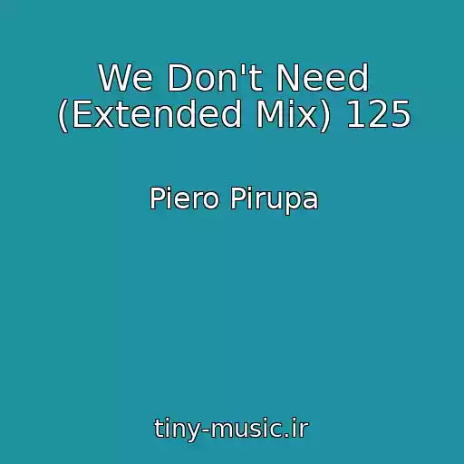 کاور آهنگ We Don't Need (Extended Mix) 125 از Piero Pirupa