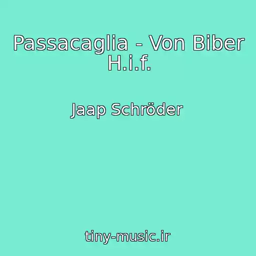 کاور آهنگ Passacaglia - Von Biber H.i.f. از Jaap Schröder