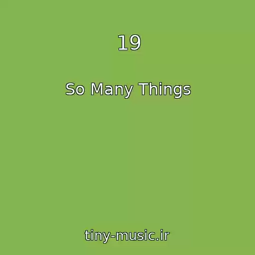 کاور آهنگ 19 از So Many Things