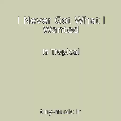 کاور آهنگ I Never Got What I Wanted از Is Tropical