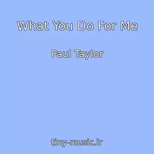 کاور آهنگ What You Do For Me از Paul Taylor