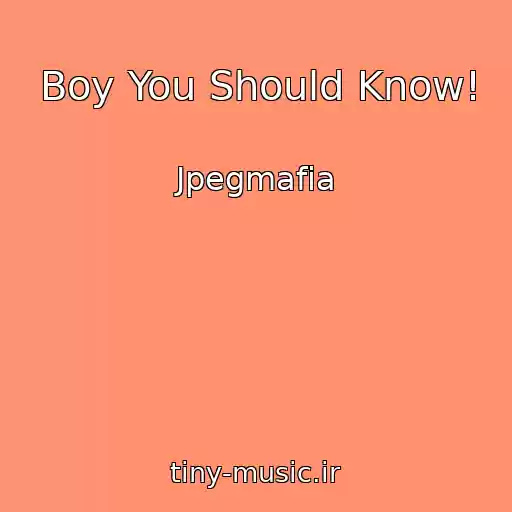 کاور آهنگ Boy You Should Know! از Jpegmafia