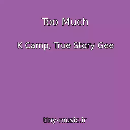کاور آهنگ Too Much از K Camp, True Story Gee