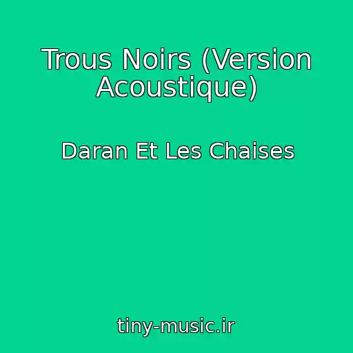 کاور آهنگ Trous Noirs (Version Acoustique) از Daran Et Les Chaises