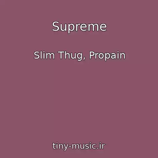 کاور آهنگ Supreme از Slim Thug, Propain