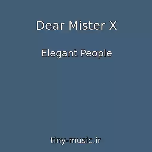 کاور آهنگ Dear Mister X از Elegant People