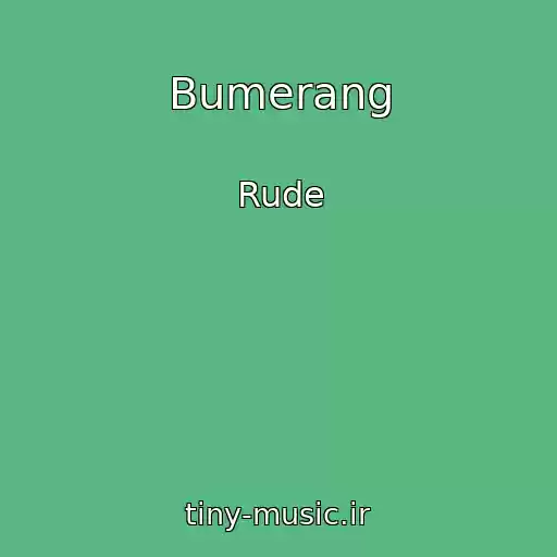 کاور آهنگ Bumerang از Rude