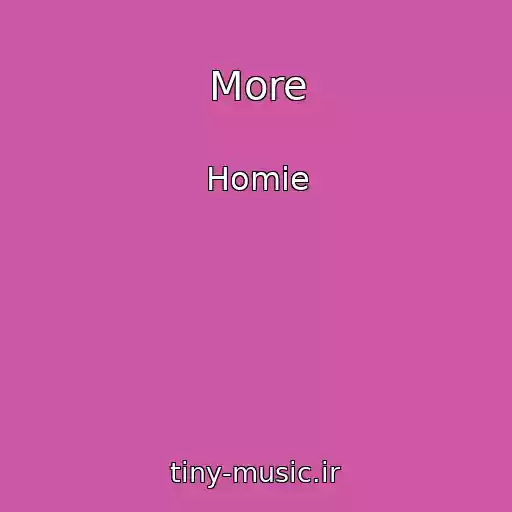 کاور آهنگ More از Homie