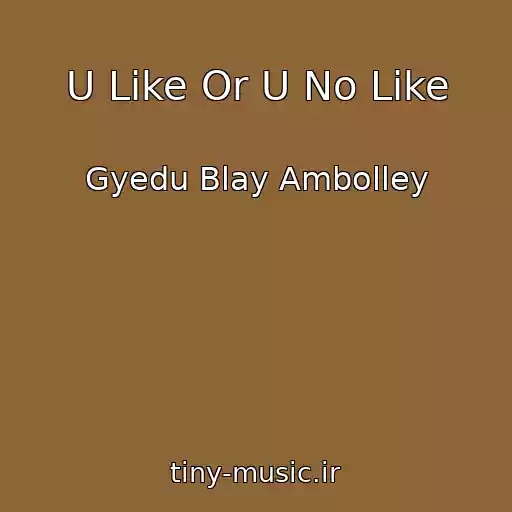 کاور آهنگ U Like Or U No Like از Gyedu Blay Ambolley