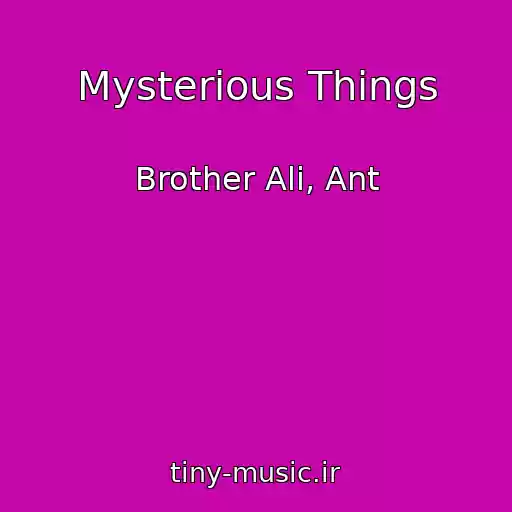 کاور آهنگ Mysterious Things از Brother Ali, Ant