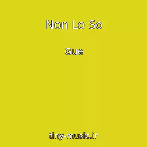 کاور آهنگ Non Lo So از Gue