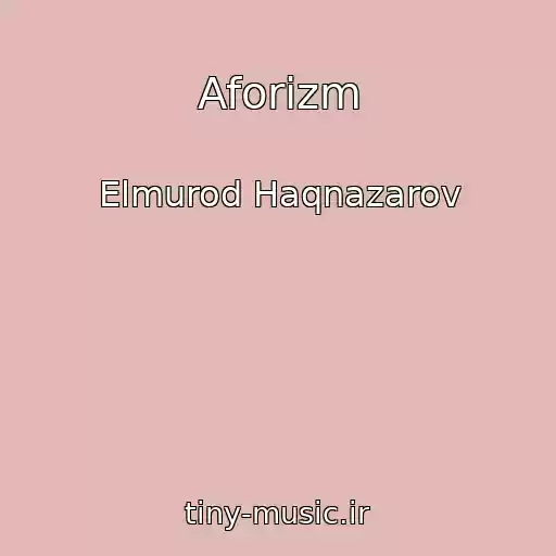 کاور آهنگ Aforizm از Elmurod Haqnazarov