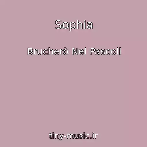 کاور آهنگ Sophia از Brucherò Nei Pascoli