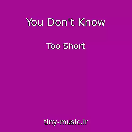 کاور آهنگ You Don't Know از Too Short