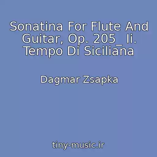 کاور آهنگ Sonatina For Flute And Guitar, Op. 205_ Ii. Tempo Di Siciliana از Dagmar Zsapka