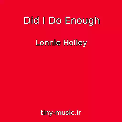 کاور آهنگ Did I Do Enough از Lonnie Holley