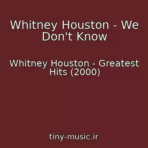 کاور آهنگ Whitney Houston - We Don't Know از Whitney Houston - Greatest Hits (2000)