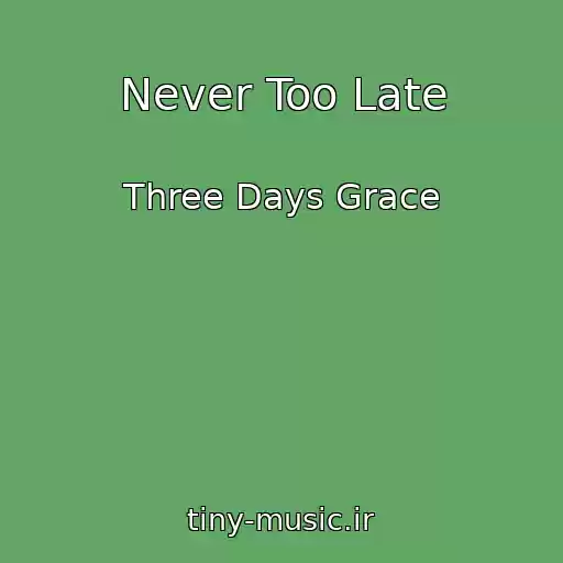 کاور آهنگ Never Too Late از Three Days Grace