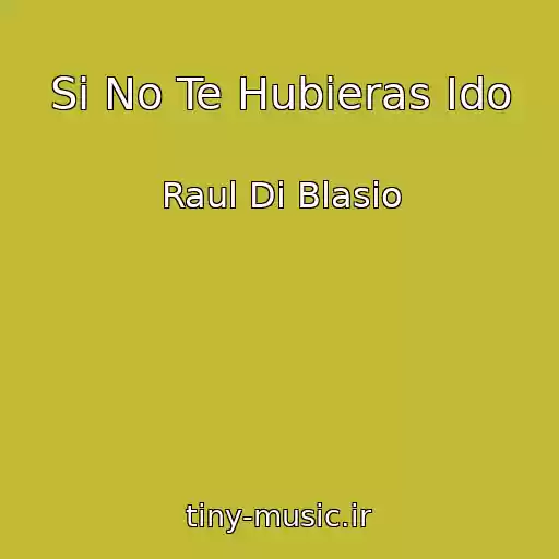 کاور آهنگ Si No Te Hubieras Ido از Raul Di Blasio