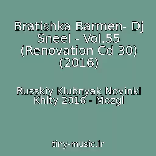 کاور آهنگ Bratishka Barmen- Dj Sneel - Vol.55 (Renovation Cd 30) (2016) از Russkiy Klubnyak Novinki Khity 2016 - Mozgi