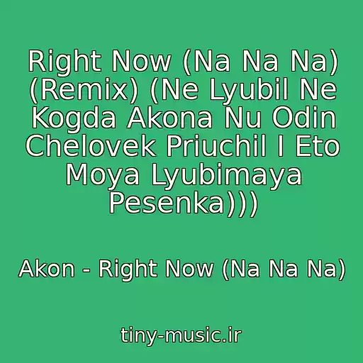 کاور آهنگ Right Now (Na Na Na) (Remix) (Ne Lyubil Ne Kogda Akona Nu Odin Chelovek Priuchil I Eto Moya Lyubimaya Pesenka))) از Akon - Right Now (Na Na Na)