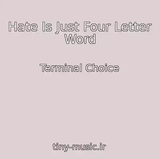 کاور آهنگ Hate Is Just Four Letter Word از Terminal Choice