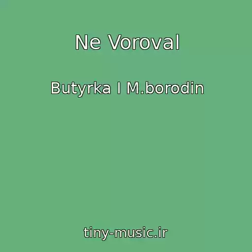 کاور آهنگ Ne Voroval از Butyrka I M.borodin