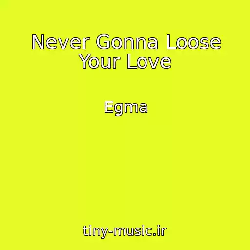 کاور آهنگ Never Gonna Loose Your Love از Egma