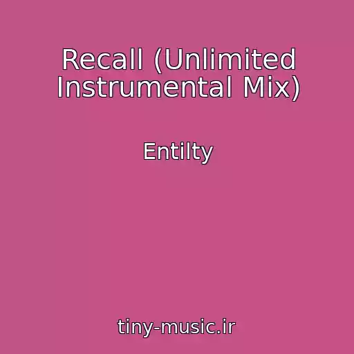 کاور آهنگ Recall (Unlimited Instrumental Mix) از Entilty