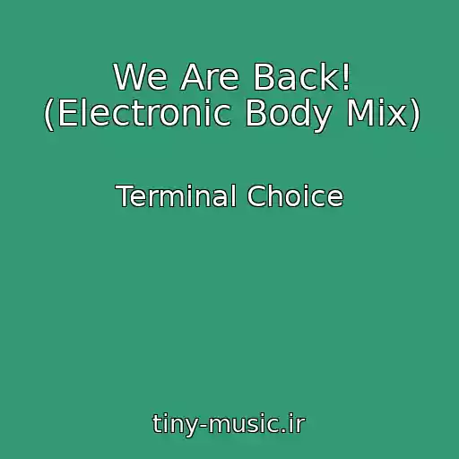 کاور آهنگ We Are Back! (Electronic Body Mix) از Terminal Choice