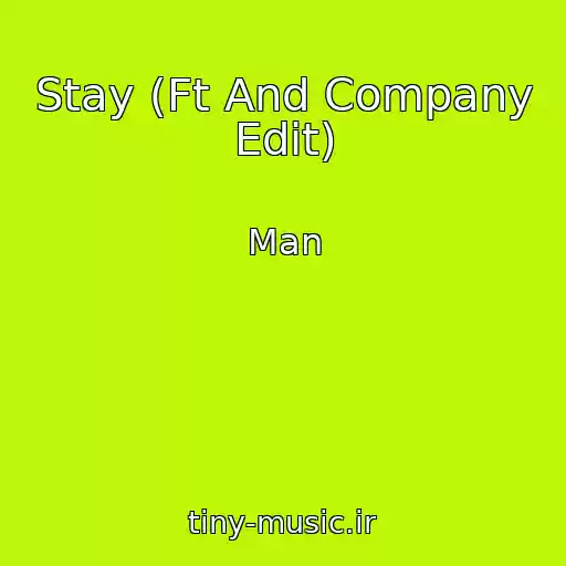 کاور آهنگ Stay (Ft And Company Edit) از Man