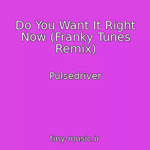 کاور آهنگ Do You Want It Right Now (Franky Tunes Remix) از Pulsedriver