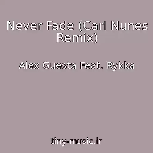 کاور آهنگ Never Fade (Carl Nunes Remix) از Alex Guesta Feat. Rykka