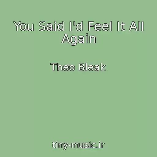 کاور آهنگ You Said I'd Feel It All Again از Theo Bleak