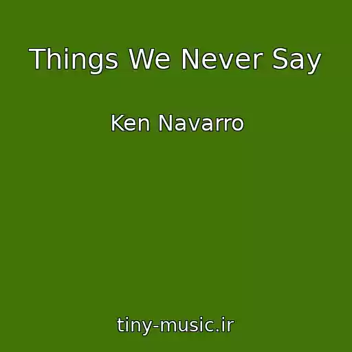 کاور آهنگ Things We Never Say از Ken Navarro