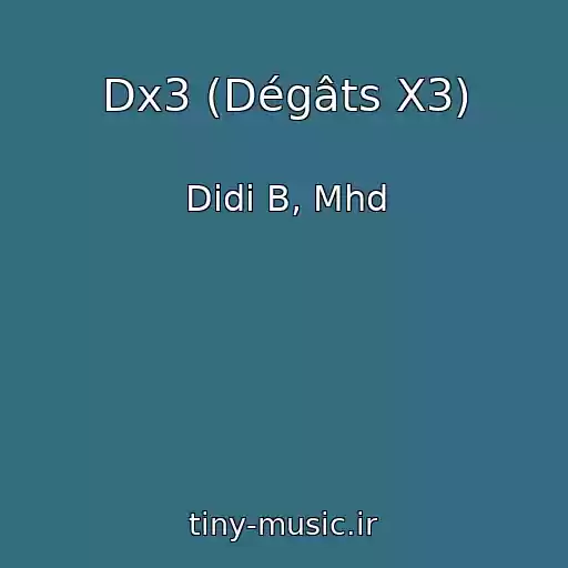 کاور آهنگ Dx3 (Dégâts X3) از Didi B, Mhd