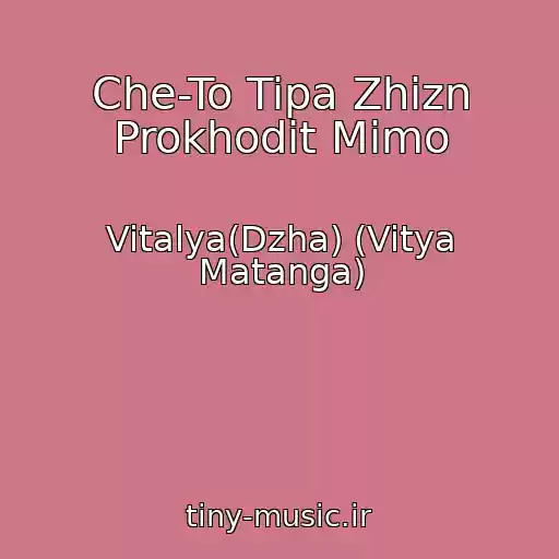 کاور آهنگ Che-To Tipa Zhizn Prokhodit Mimo از Vitalya(Dzha) (Vitya Matanga)