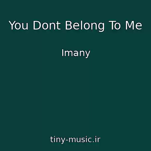 کاور آهنگ You Dont Belong To Me از Imany