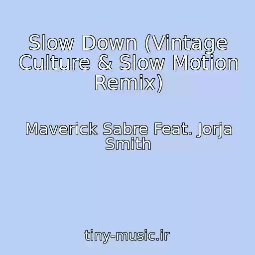 کاور آهنگ Slow Down (Vintage Culture & Slow Motion Remix) از Maverick Sabre Feat. Jorja Smith