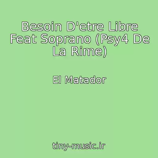 کاور آهنگ Besoin D'etre Libre Feat Soprano (Psy4 De La Rime) از El Matador